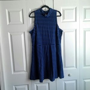 Navy and Blue Striped dress